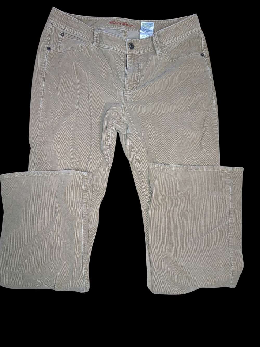 Eddie Bauer Women's Light Tan Corduroy Boot Cut Pants